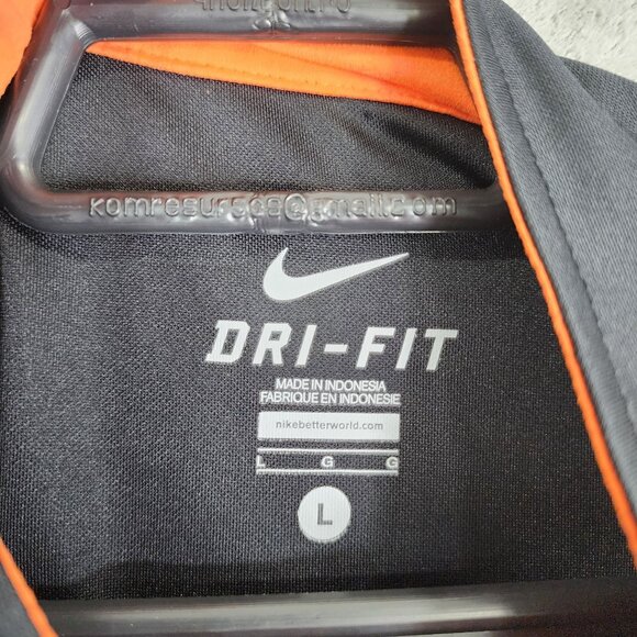 Mens Nike OSU Dri-Fit Elite Shirt 1/4 Zip Pullover Black & Orange Size L - Picture 8 of 15